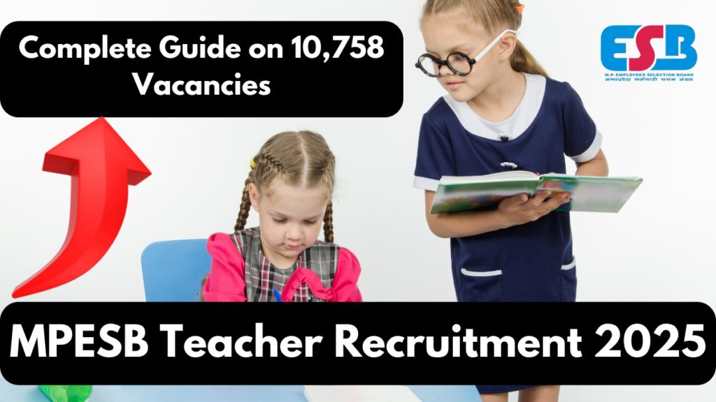 MPESB Teacher Recruitment 2025: Complete Guide on 10,758 Vacancies & How to Apply