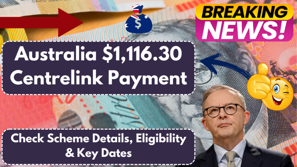 Australia $1,116.30 Centrelink Payment – Check Scheme Details, Eligibility & Key Dates