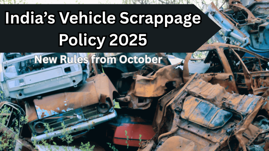India’s Vehicle Scrappage Policy 2025 – New Rules from October	